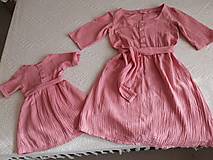 Šaty - Šaty z mušelínu mama + dcéra Soft Rose - 13627881_