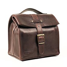Iné tašky - Hnedá kožená taška.  - 13626491_