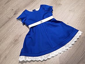 Detské oblečenie - Dievčenské slávnostné šaty - Paris blue - 13628972_