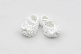 Detské topánky - Biele baleríny BAVLNA - 13629034_