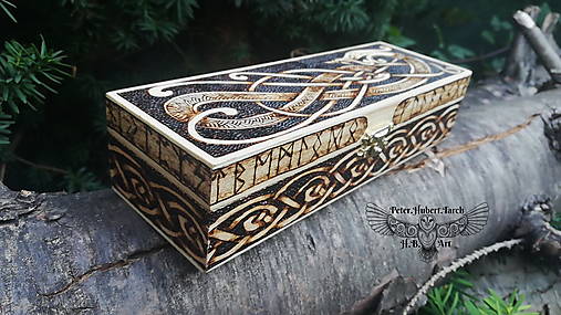 Úložné priestory & Organizácia - Futhark runy - Futhark wooden runes - 13631723_