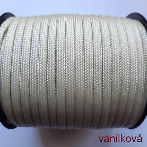 Padáková/odevná šnúra Ø4mm-1m (vanilková)