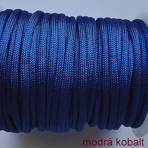 Padáková/odevná šnúra Ø4mm-1m (modrá kobalt)