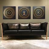 Obrazy - Mandala NEKONEČNÁ LÁSKA A ŠŤASTIE ❤️ (black-gold) 60 x 60 - 13631810_