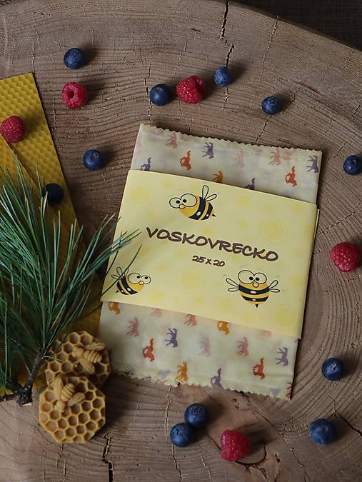 Voskovrecko na desiatu 25cm x 20cm rôzne (Mini kone)