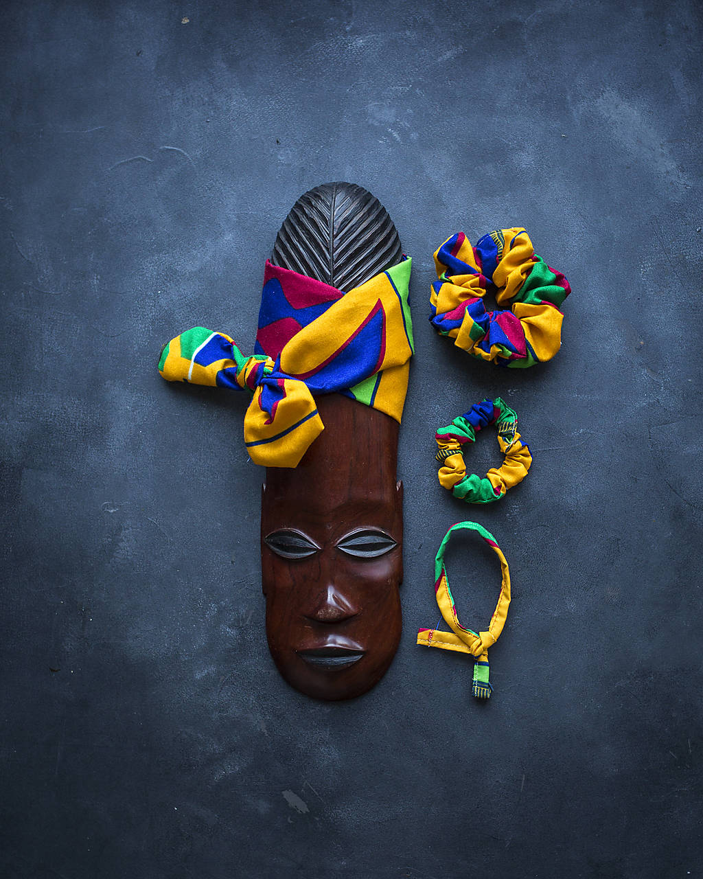 Veľké gumičky do vlasov, na ruku/mix farieb-Kolekcia Afrika