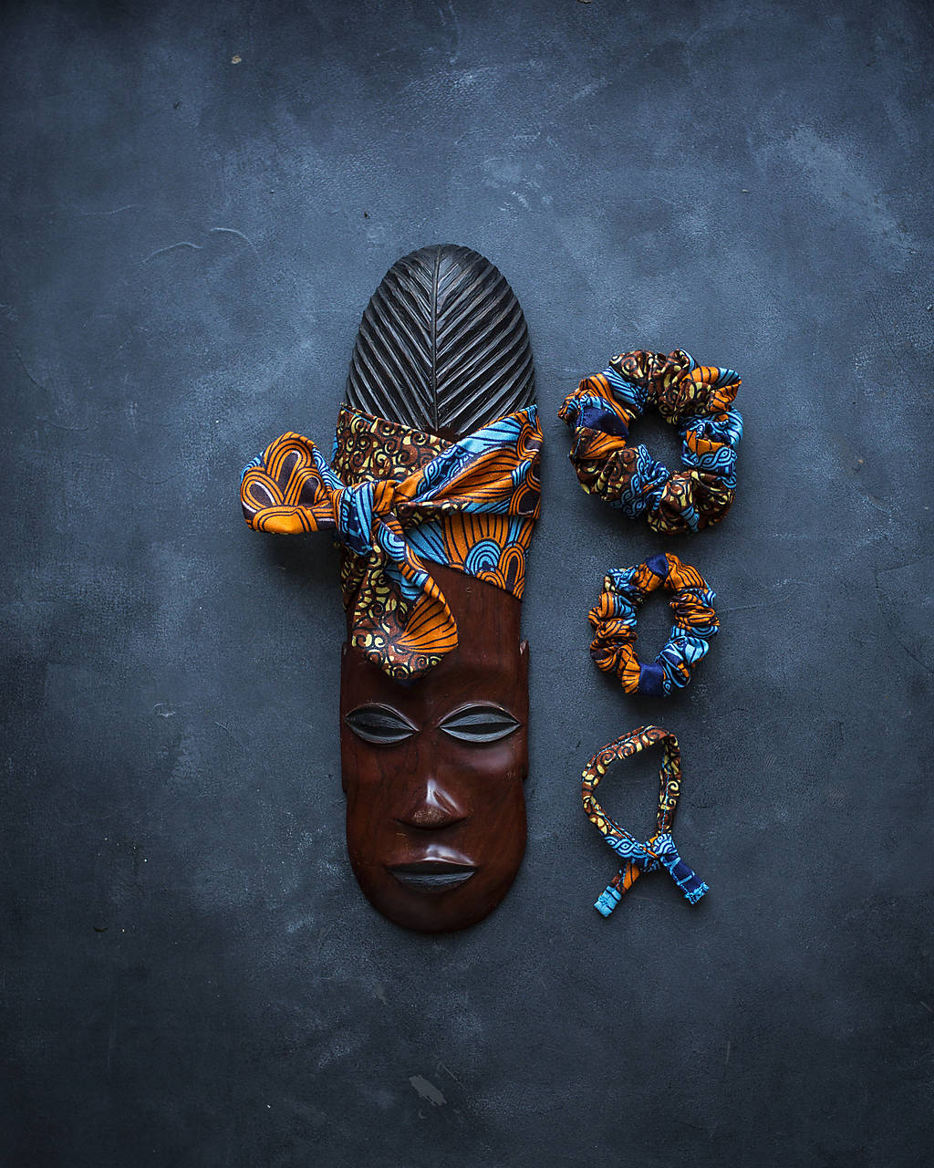 Veľké gumičky do vlasov, na ruku/mix farieb-Kolekcia Afrika