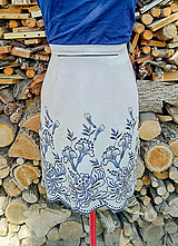 Ľanová vyšívaná sukňa