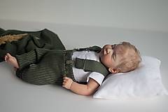 Detské oblečenie - Baby kamaše, veľ. 56-140, OEKO-TEX®, olivové - 13635023_
