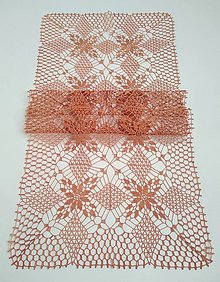 Úžitkový textil - Ručne háčkovaný obrus H53 obdĺžnik 100 x 40 cm - 13636732_