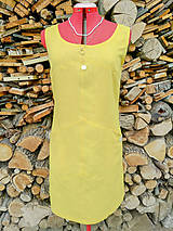 Šaty - Žlté ľanové športové šaty (rôzne farby) - 13636766_