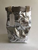 Veľké tašky - SnapPap-XL " Silver" - 13639138_