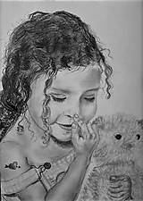 Kresby - Portrét dievčatka - 13638806_