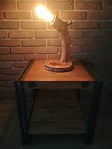 Svietidlá - Drevená lampa na stôl / vintage  - 13638231_