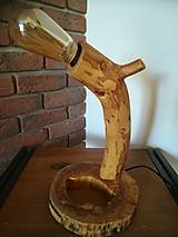 Svietidlá - Drevená lampa na stôl / vintage  - 13638235_