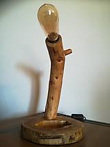 Svietidlá - Drevená lampa na stôl / vintage  - 13638236_