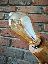Svietidlá - Drevená lampa na stôl / vintage  - 13638238_