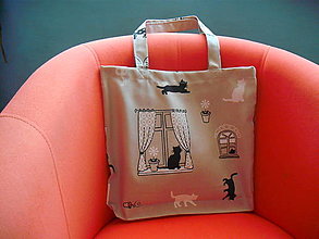 Nákupné tašky - Chat noir - ekologická nákupná taška - 13639073_