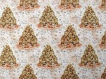 Textil - Dekoračná látka LONETA vianočný stromček, š. 140 cm - 13642423_