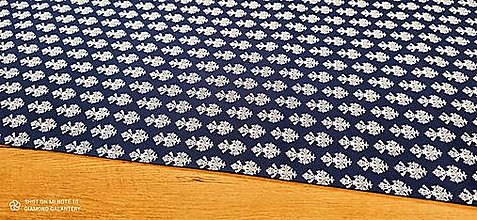Textil - Bavlnená látka - Modrotlač vzory - cena za 10 centimetrov - 13640163_
