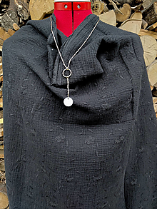 Sukne - Mušelínový komplet - blúzka + sukňa (rôzne farby) (čierna) - 13641070_