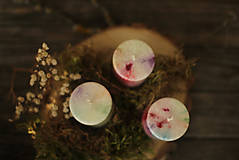 Sviečky - TRIO dúhových sviec v darčekovom balení - 13643878_