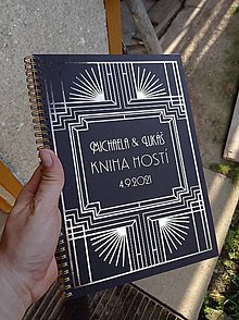 Papiernictvo - Kniha hostí v štýle Art Deco - 13643253_