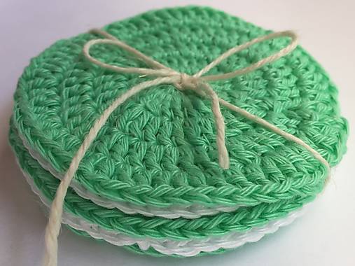 Úžitkový textil - Odličovacie bavlnené tampóny - kruh - 13644370_