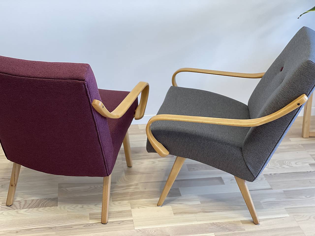 Retro kreslo zo 60. rokov šedé / sellapassion SAShE.sk Handmade