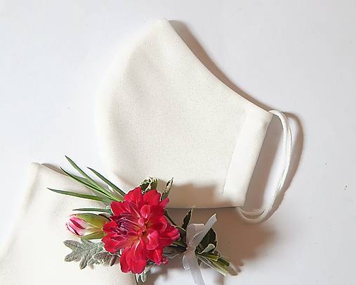 Rúška - Svadobné rúško - jemné s trblietkami - 13643967_