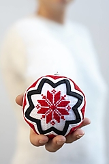 Dekorácie - Vianočná patchworková guľa 1 - 13647612_