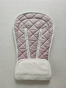 Detský textil - VLNIENKA podložka do kočíka THULE  Urban Glide 2 100% MERINO TOP SUPER WASH Natural Elegant Powder Pink púder - 13647496_