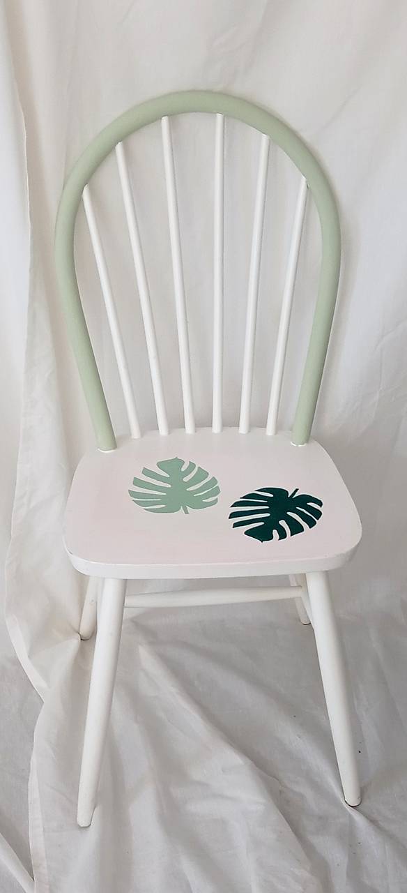 Retro stoličky s rastlinným motívom 4ks