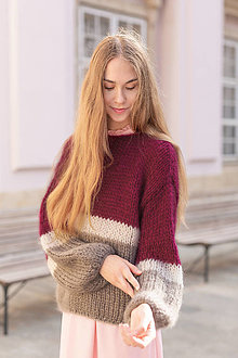 Svetre a kardigány - Oversized mohérový pulover- mohér, hodváb - 13651470_