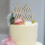 Zápich na svadobnú tortu s menami
