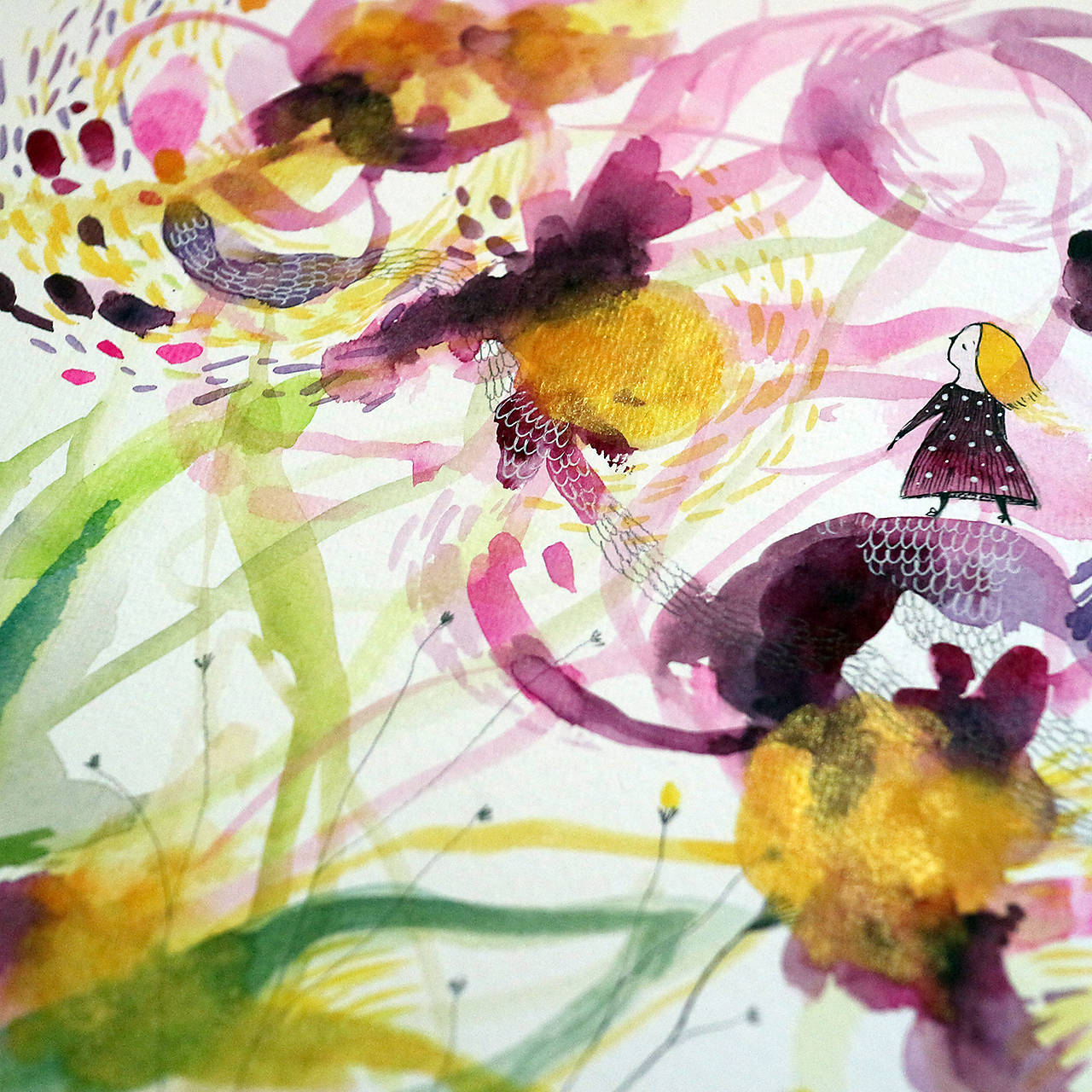 Posledné pavučinky/ originál akvarel