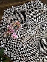 háčkovaný obrus - Biely kvet