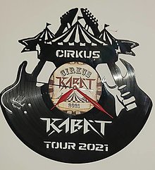 Hodiny - Vinylové hodiny Kabát CIRKUS TOUR 2021 - 13652910_