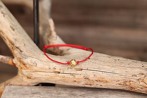 Náramok proti urieknutiu - gulička pozlátená 18k zlatom