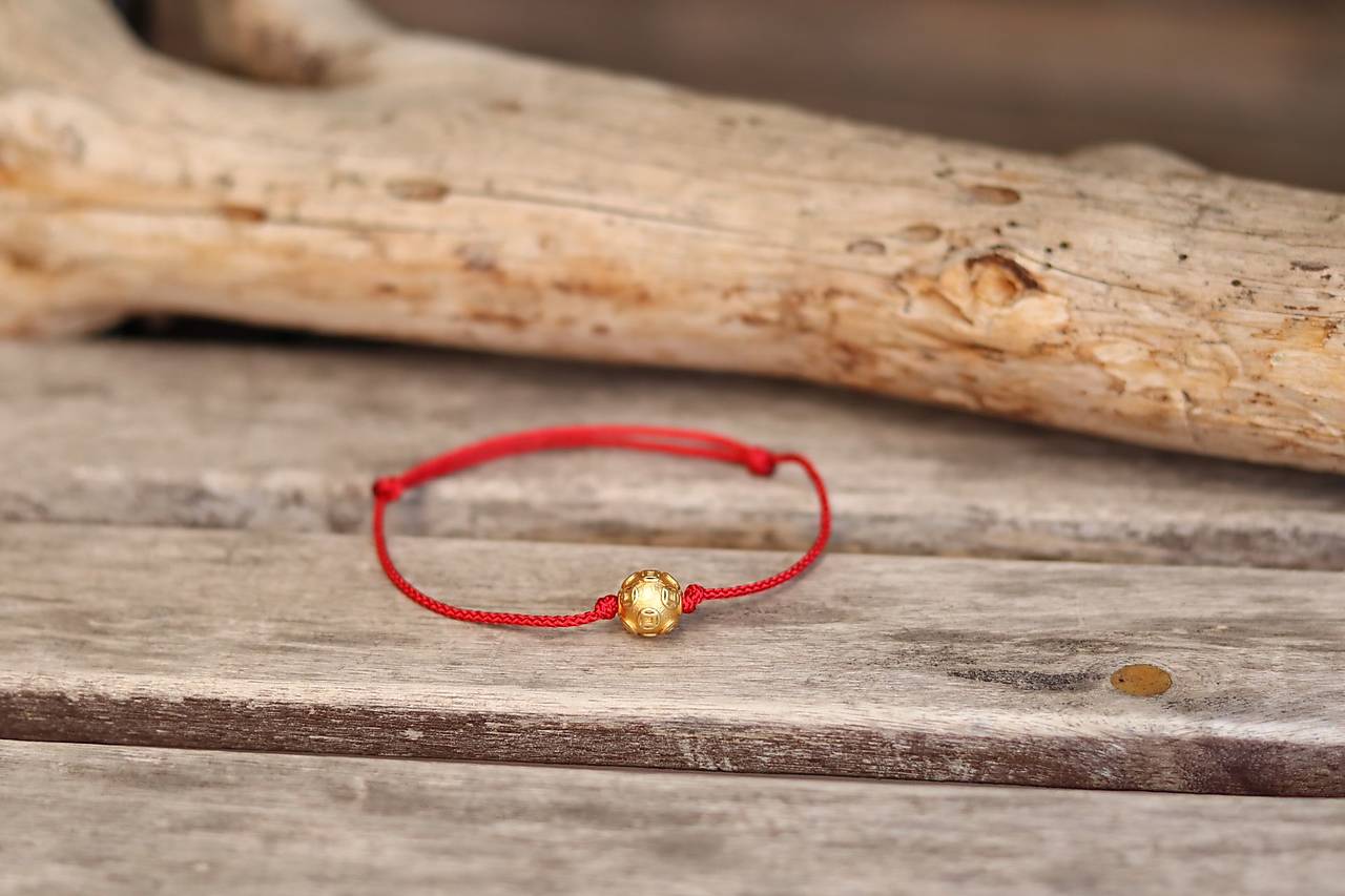 Náramok proti urieknutiu - gulička pozlátená 18k zlatom