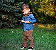 Detské oblečenie - Detské kamaše, veľ. 86-140, OEKO-TEX®, hnedo-čierne - 13653492_