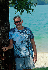 Pánske tričko, batikované, maľované SOLITÉR ♂ 