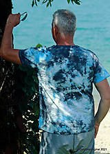 Pánske oblečenie - Pánske tričko, batikované, maľované SOLITÉR ♂ - 13655140_