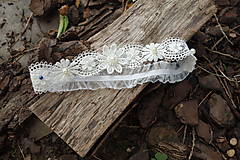 Spodná bielizeň - svadobný podväzok Ivory - kráľovská modrá 4 - 13657013_