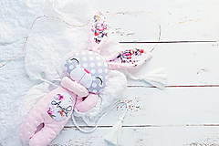 Hračky - Zajačik Baby Pink motýliky - 13656844_