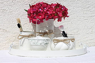 Dekorácie - Biela romantická vintage kúpeľňa na chalupe - 13658220_