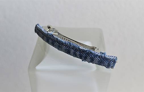 Ozdoby do vlasov - Spona do vlasov denim - 13658187_