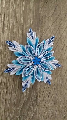 Dekorácie - Modrá vločka (Bez kvetu) - 13657027_