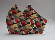 Rúška - Tvarované dvojvrstvové rúška - trojuholníky - 13657395_