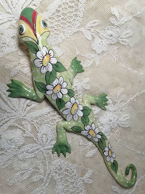 Dekorácie - keramika jastericka... (Kvietkovana) - 13661416_